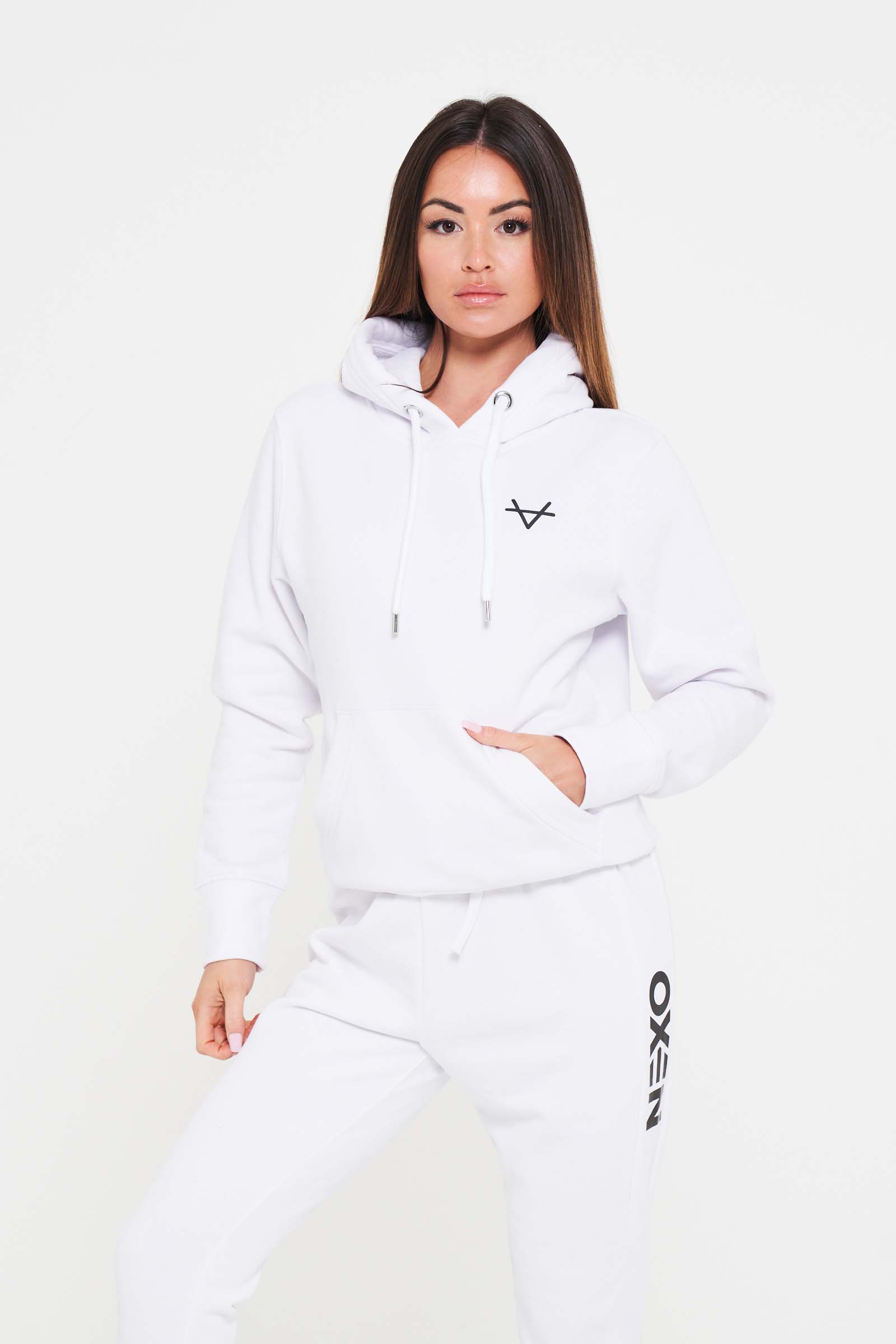 Womens Premium Ox Hoodie White - Elite Pro Sports