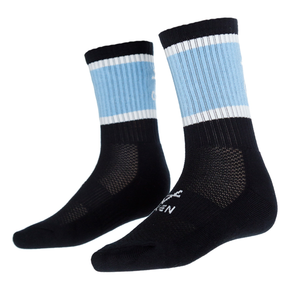 Oxen Block Sports Socks Black/Sky/White - Elite Pro Sports