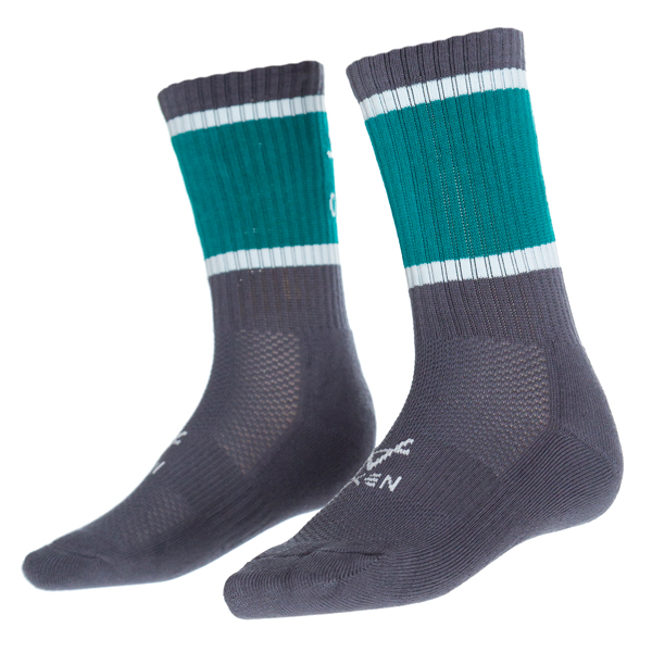 Oxen Block Sports Socks Grey/Teal/White - Elite Pro Sports