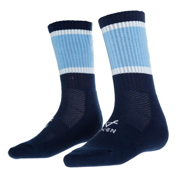Oxen Block Sports Socks Navy/Sky/White - Elite Pro Sports