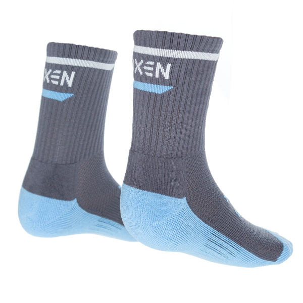 Oxen Stripe Sports Socks Grey/Sky/White - Elite Pro Sports
