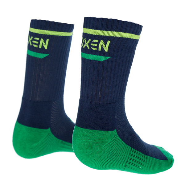 Oxen Stripe Sports Socks Navy/Green - Elite Pro Sports