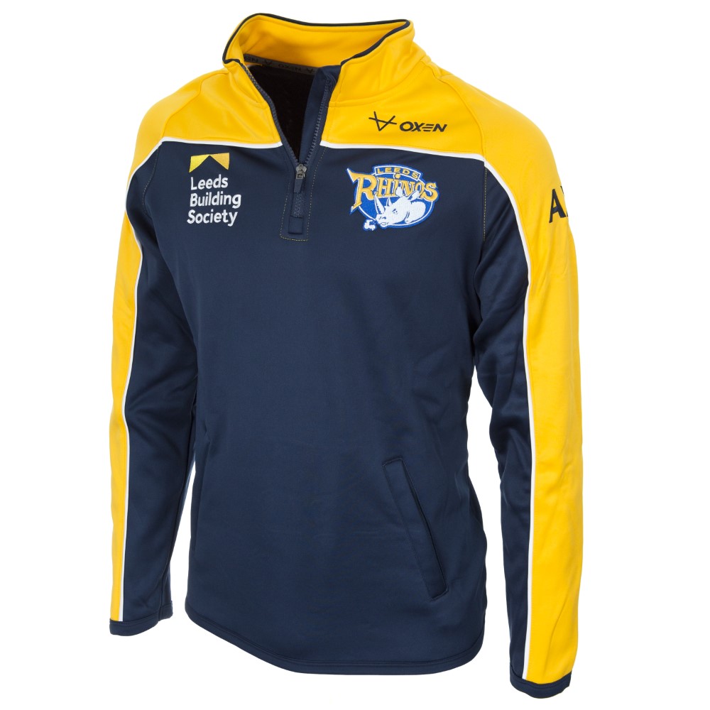 Leeds Rhinos 2024 Home QZ Jacket Nvy/Amb Elite Pro Sports