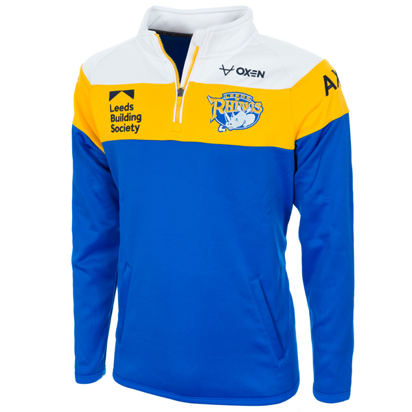 Leeds Rhinos 2024 Home QZ Jacket Royal/Amb Elite Pro Sports