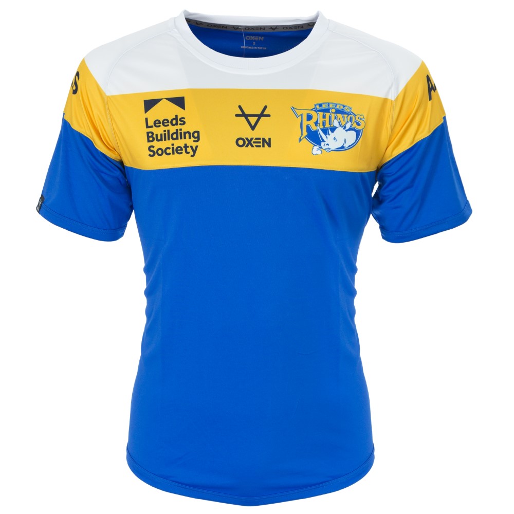 Leeds Rhinos 2024 Home Training Tee Royal/Amb Elite Pro Sports