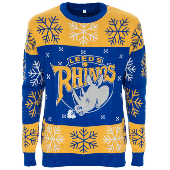 Leeds Rhinos Logo Xmas Jumper Elite Pro Sports