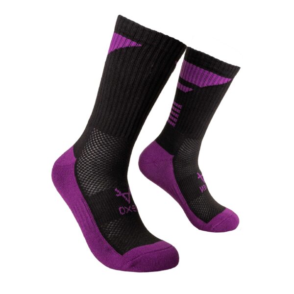 Oxen 4S Crew Socks Black/Purple