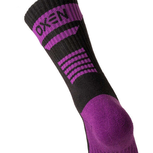Oxen 4S Crew Socks Black/Purple - Image 2