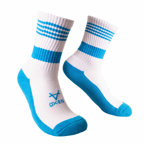 Oxen Band Crew Socks White/Blue