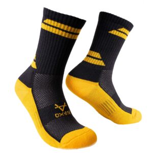 Oxen Contrast Crew Socks Charcoal/Amber