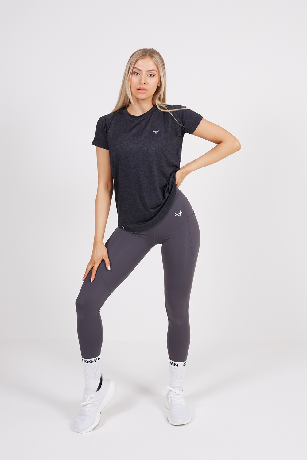 Oxen Ladies Gym Training Tee Black - Image 2