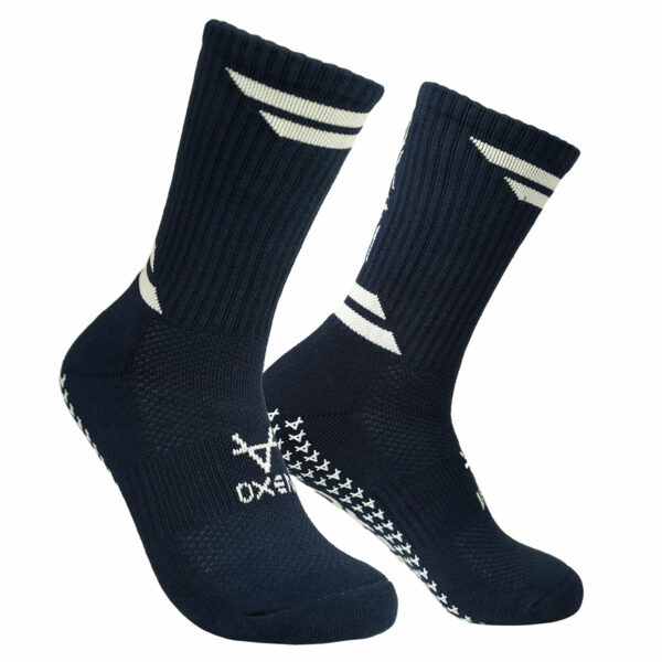 Oxen Grip Socks Navy/White