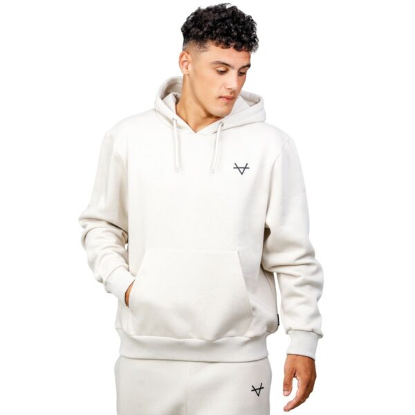 Oxen Vital Beige Cotton Hoody - Image 2