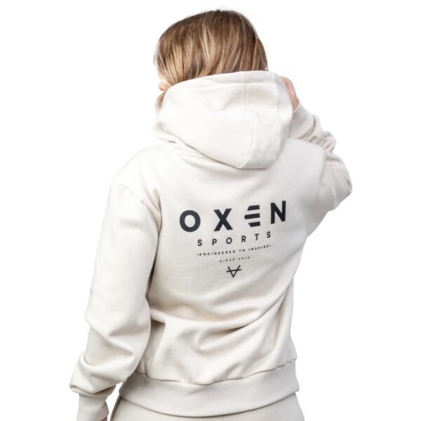 Oxen Vital Beige Cotton Hoody - Image 3