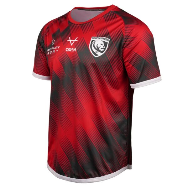 Gloucester Hartpury 24/25 Warm Up T-Shirt JNR - Image 2
