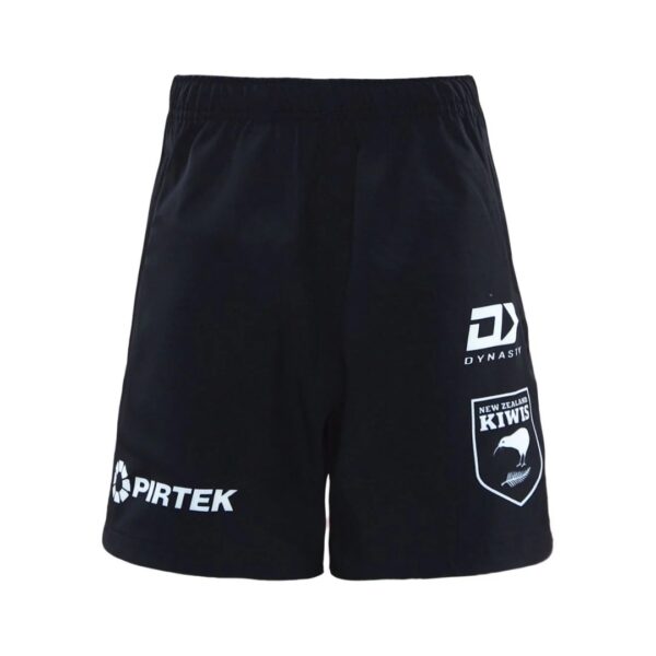 NZ Kiwis RL 24 Junior Gym Shorts Black