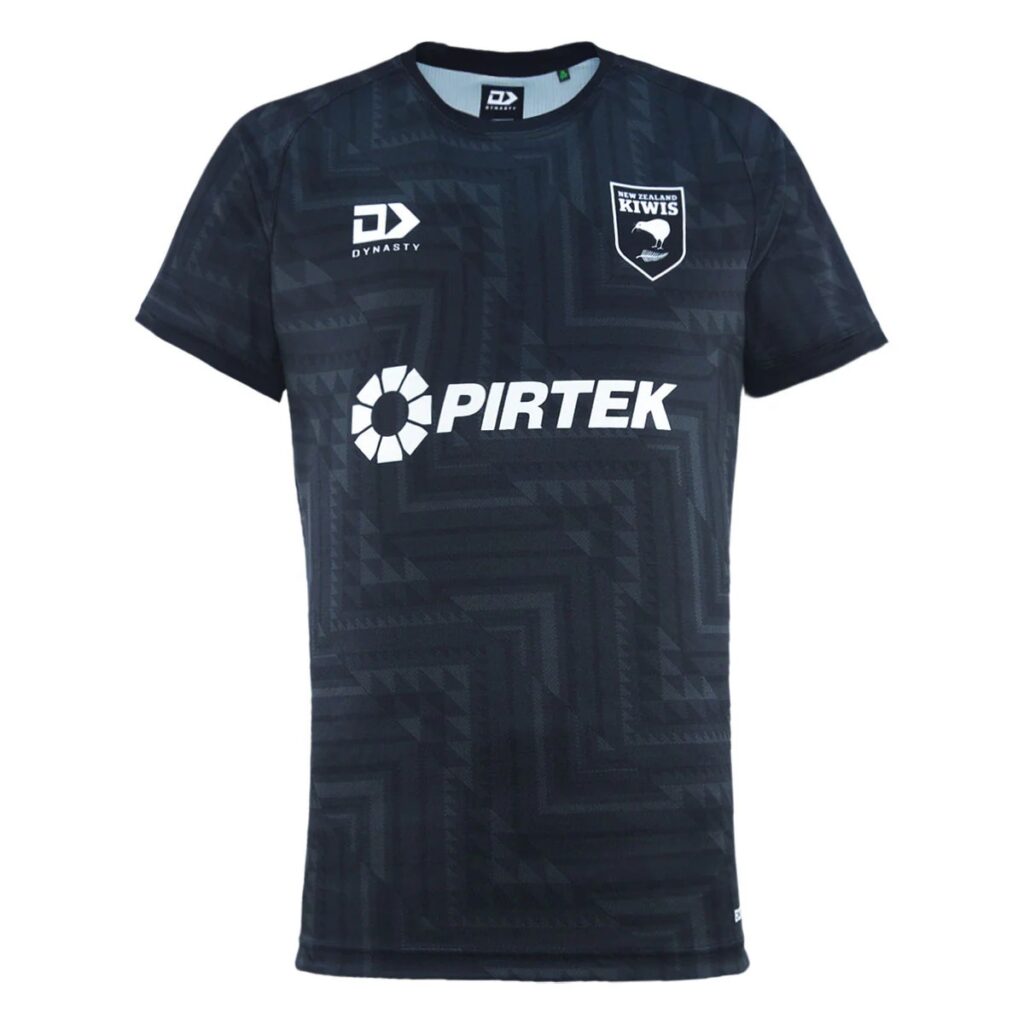 Dirty Ray Rugby New Zealand - Maglietta Da Uomo KRB2, Nero, XL