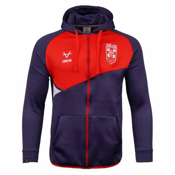 England RL Chest Panel FZ Hoody JNR
