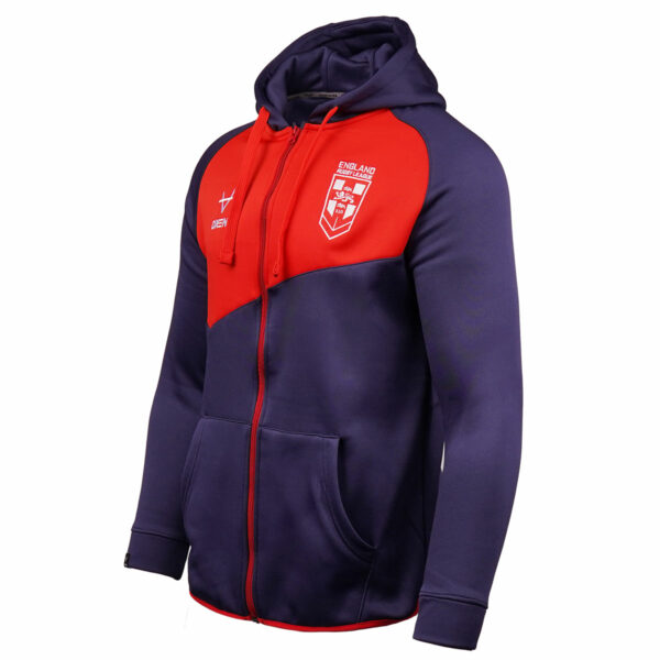 England RL Chest Panel FZ Hoody JNR - Image 2