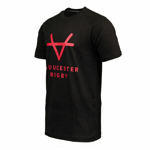 Gloucester Rugby 24/25 Red Stacker T-Shirt - Image 2