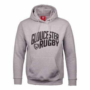 Gloucester Rugby Text Ladies Longline Hoody