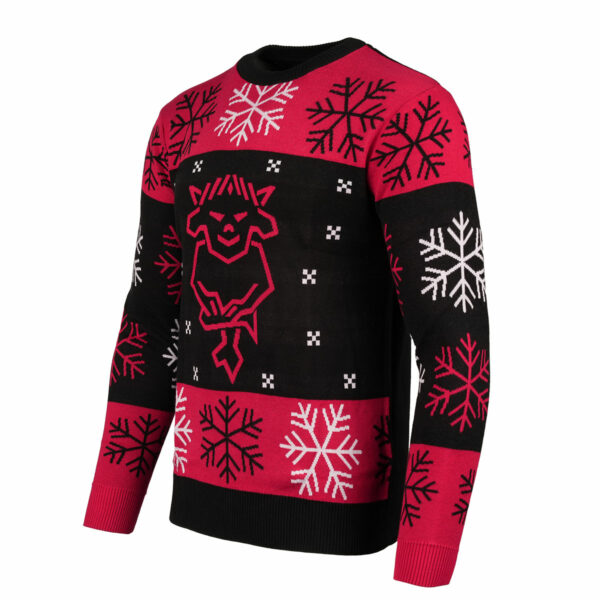 Lincoln City Logo Christmas Jumper Black - Image 2