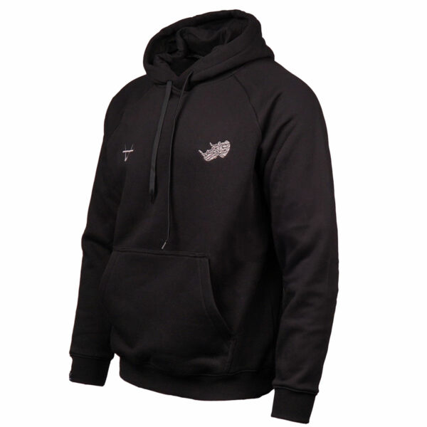Leeds Rhinos 2025 Cotton Hoody Black JNR - Image 2