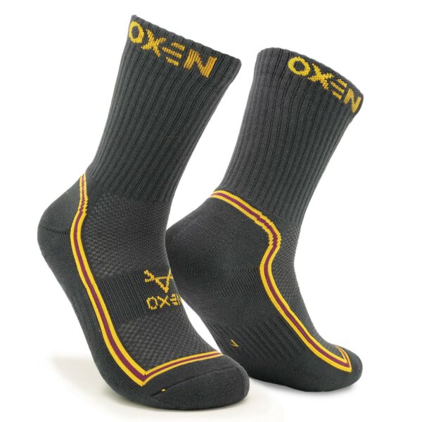 Oxen Sports Sock Charcoal/Gold/Claret JNR