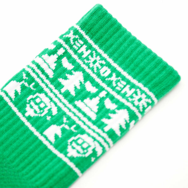 Oxen Christmas Socks Green - Image 2