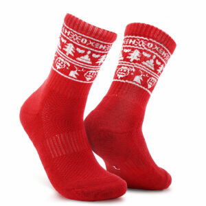 Oxen Christmas Socks Red