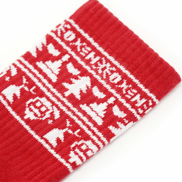 Oxen Christmas Socks Red - Image 2