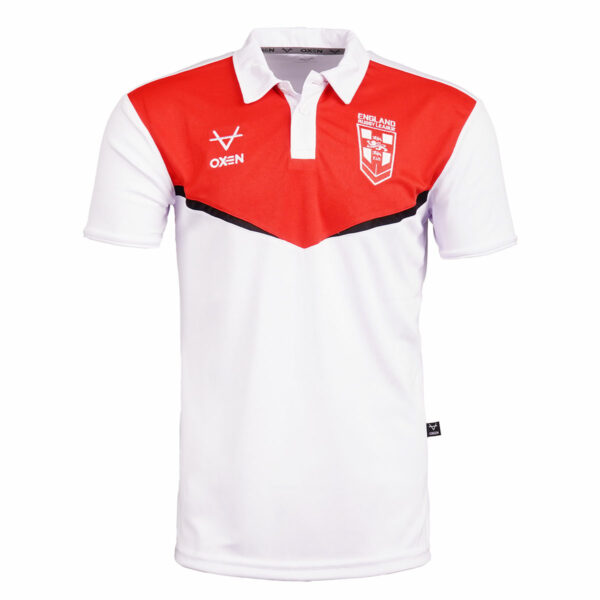 England RL Front Panel Polo White