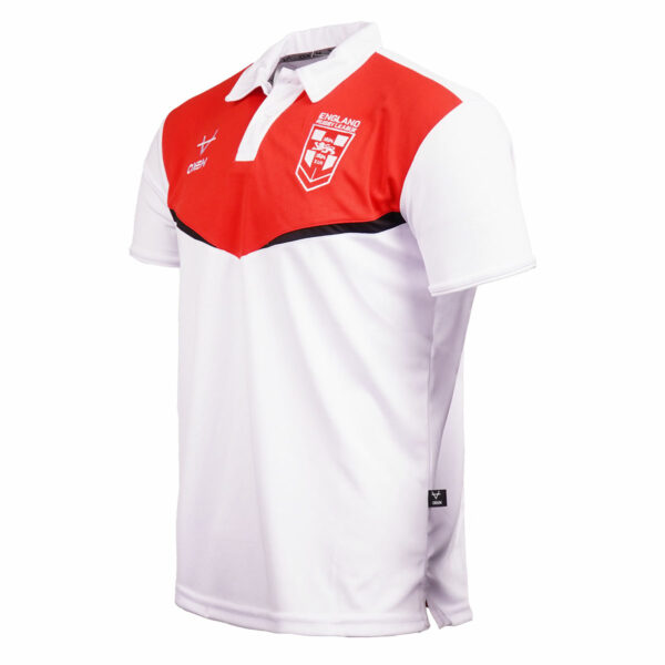England RL Front Panel Polo White - Image 2