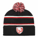 Gloucester Rugby Blk Stripes Bobble Hat