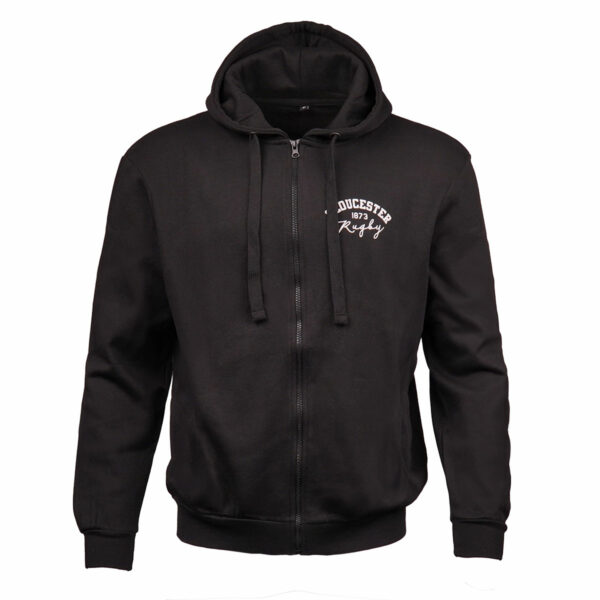 Gloucester Rugby Essential FZ Hoody Black