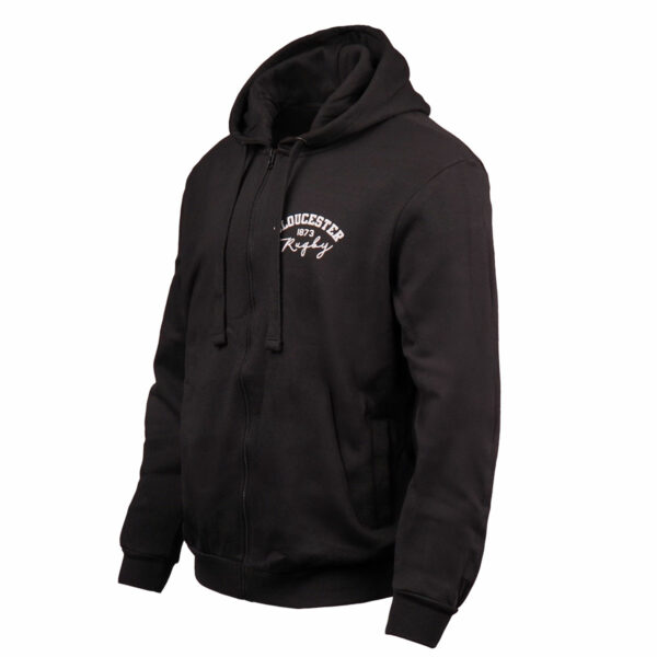 Gloucester Rugby Essential FZ Hoody Black - Image 2