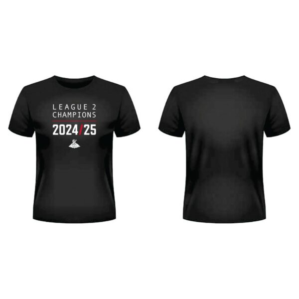Doncaster Rovers Champions Text Tee Blk