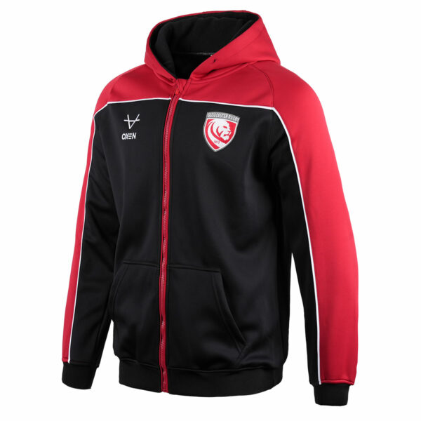 Gloucester Rugby 24/25 Deep Red FZ Hoody Ladies - Image 2