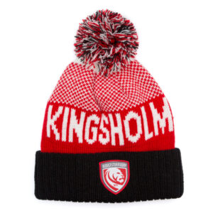 Gloucester Rugby Fleece Lined White Text Beanie
