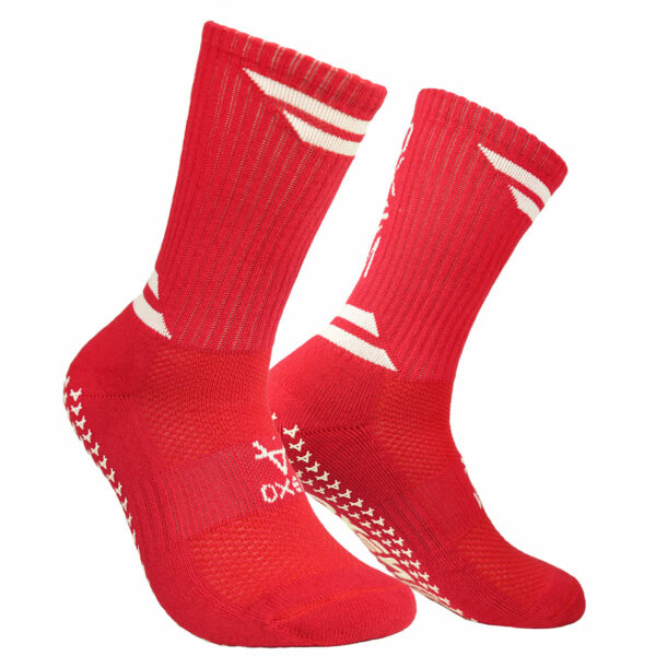 Oxen Grip Socks Red/White JNR