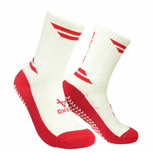 Oxen Grip Socks White/Red JNR