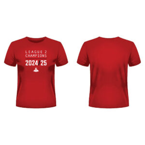 Doncaster Rovers Champions Text Tee Red JNR