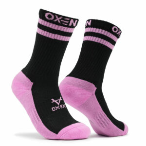 Oxen Blk/LtPink Sports Socks JNR