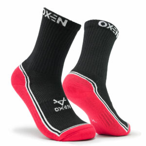Oxen Blk/Wht/Red Sports Socks JNR