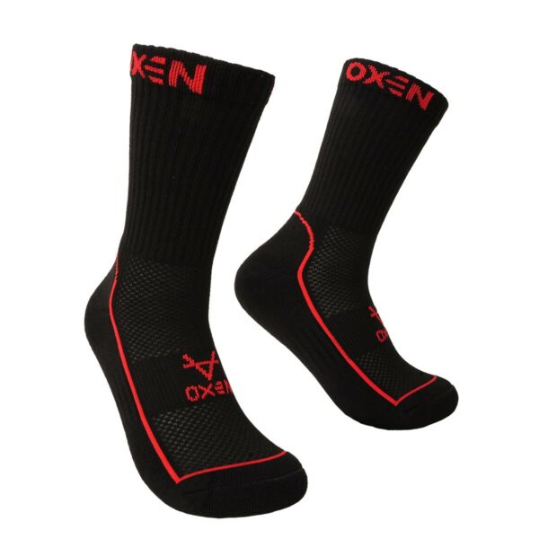 Oxen Black/Red Sports Socks
