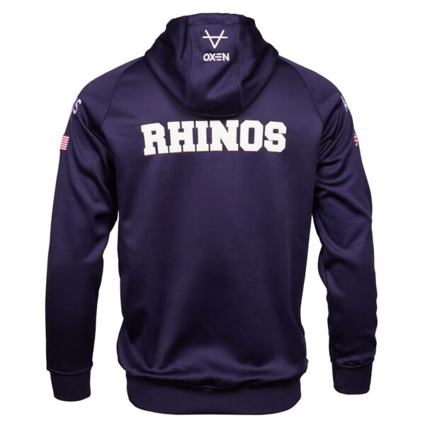 Leeds Rhinos 2026 USA OH Hoody Nvy JNR - Image 3