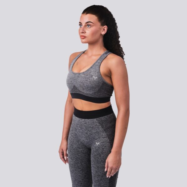 Oxen Seamless Sports Bra Charcoal - Image 2