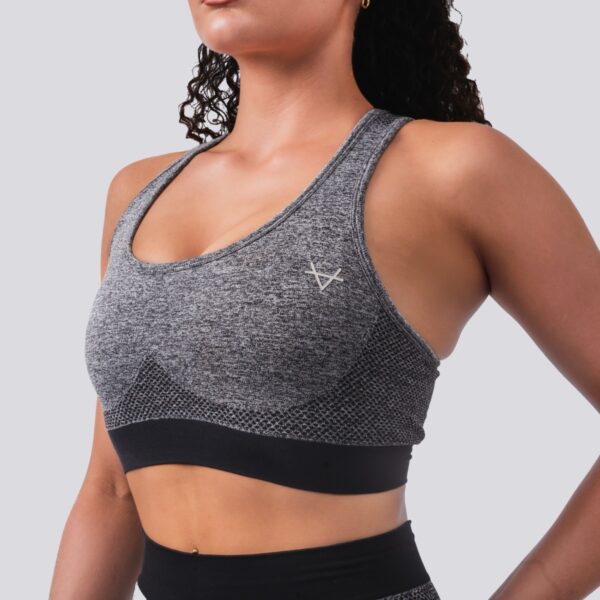 Oxen Seamless Sports Bra Charcoal - Image 3