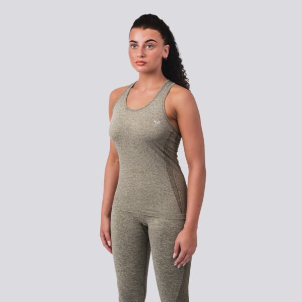 Oxen Seamless Sports Vest Olive - Image 2