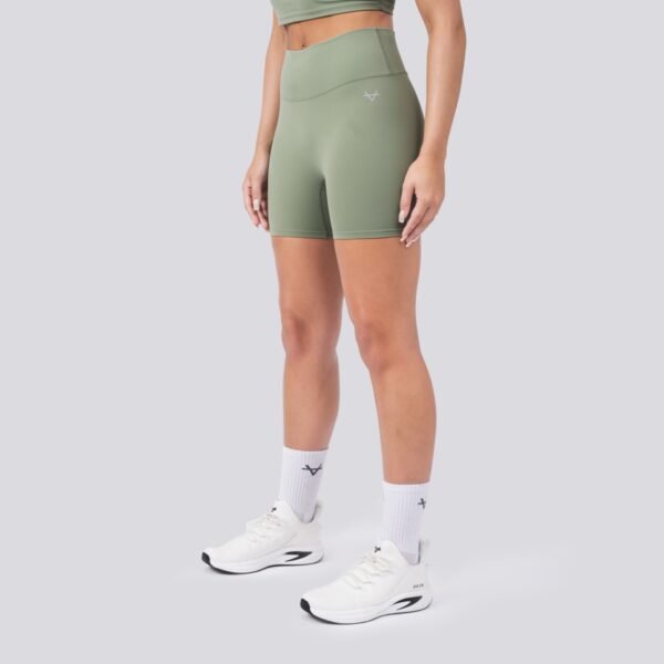 Oxen Womens Endure Sculpt  5" Shorts Olive - Image 2